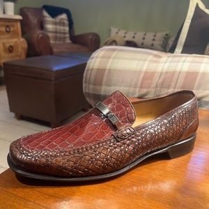 NEW* Giorgio’s of Palm Beach Brown Crocodile Men’s Loafers Shoes Size 13W